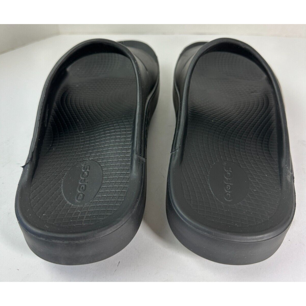 OOFOS OOahh Recovery Slides Black Slip On Sandals Mens Size 11 Women’s 13 Unisex - Picture 9 of 11